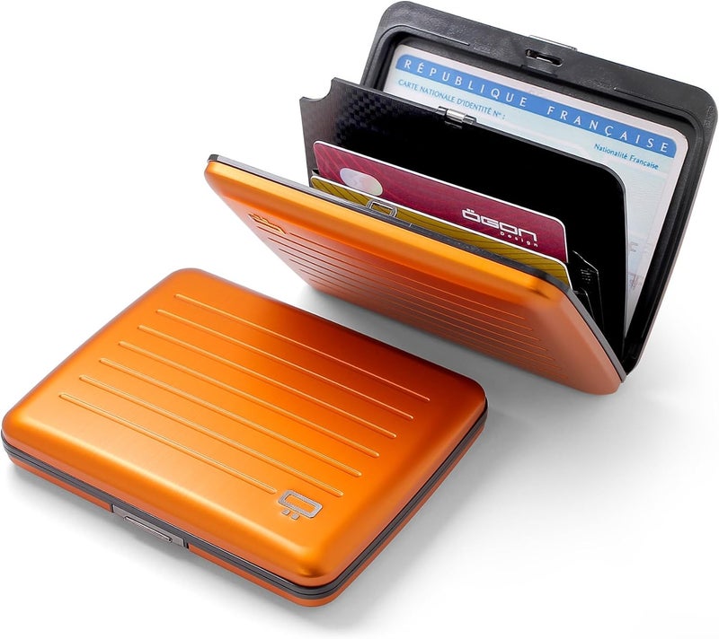 ÖGON -DESIGNS- Aluminum wallet, Large capacity with metal lock, RFID Protection against fraud and demagnetization, Smart Case OSLO Large model - Image 2